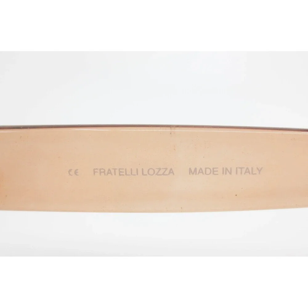 Fratelli Lozza 1041 Sunglasses Peach Amber Rectangle Made in Italy Vintage 09F